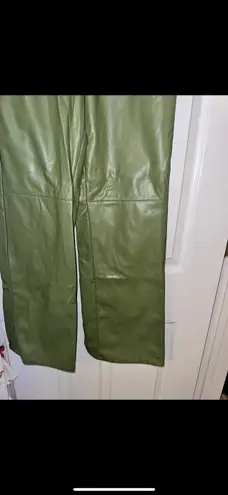 SheIn Olive Faux Leather Cargo Pants