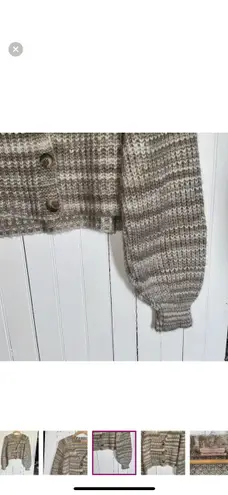 Urban Outfitters Cropped Cardigan Tan Size M