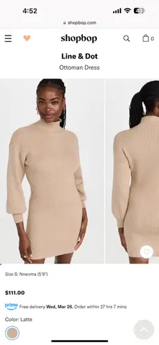 Line and Dot NWT Long Sleeve Mini Sweater Dress “ottoman”