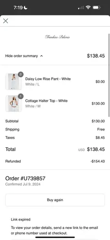 frankie's bikinis Frankie’s Bikini White Halter Linen Top - Image 5