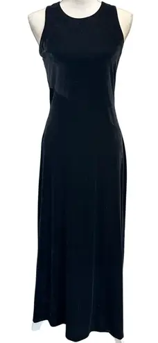 VTG Y2K 90s Marian & Maral Black Velvet Sleeveless Maxi Dress Gothic Witch Small