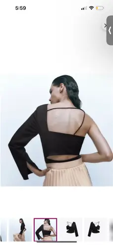 ZARA One Shoulder Top