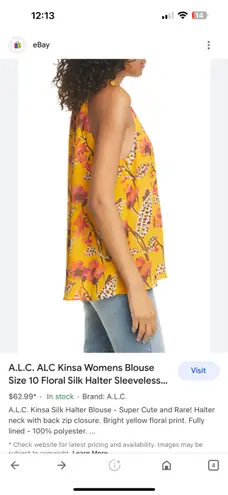 A.L.C. Kinsa Sleeveless Floral Chiffon Top