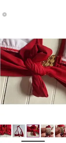 Bamboo 2Bamboo Halter Bikini Top Red Size L/XL - Image 6