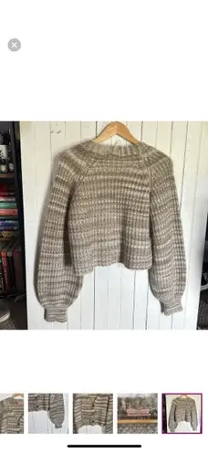 Urban Outfitters Cropped Cardigan Tan Size M