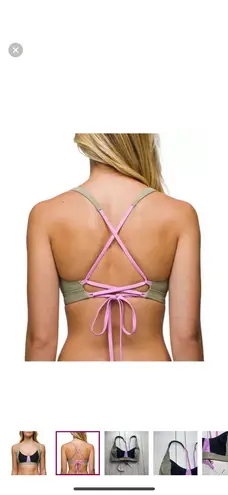 prAna Tulum Bikini Tops Black Color Block Size S