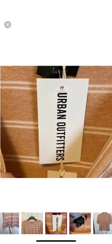 Lumière Lumiere Urban Outfitters Top Peach White Stripes Size M