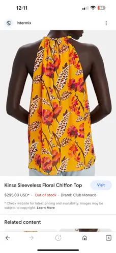A.L.C. Kinsa Sleeveless Floral Chiffon Top