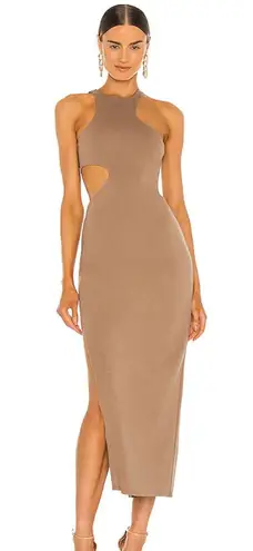 Michael Costello x REVOLVE Rylan Midi Dress in Taupe L