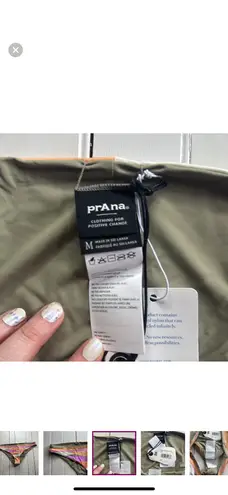 prAna Gemma Bikini Bottoms Waves Size M