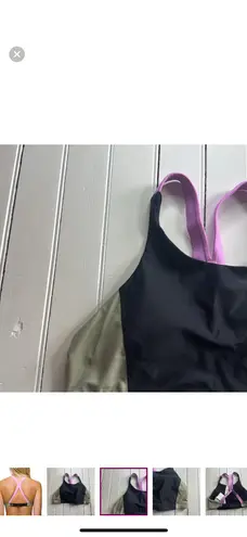 prAna Baja Bound Bikini Top Black Color Block Size S