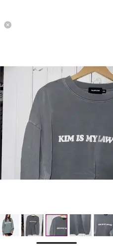 Talentless Is Kim My Lawyer Crewneck Dusty Blue Size XXL