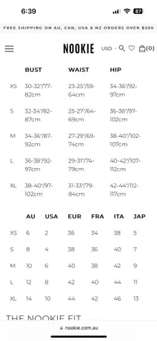 Nookie NWT Liberty gown