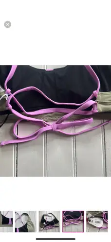 prAna Tulum Bikini Bottoms Black Color Block Size L