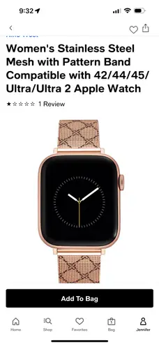 Nine West Rose Gold Tone  Apple Watch Band