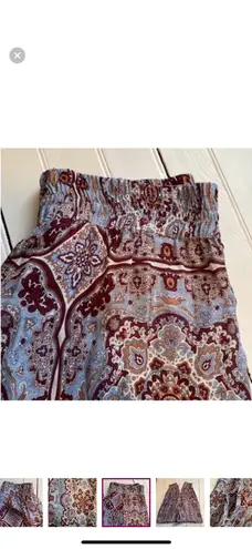 Kimberly Taylor X Curio Faena Bazaar Danielle Harem Pants Blue/Burgundy Size M Blue Size M