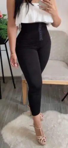 Tummy Control Waist Cincher Corset Leggings size S Black