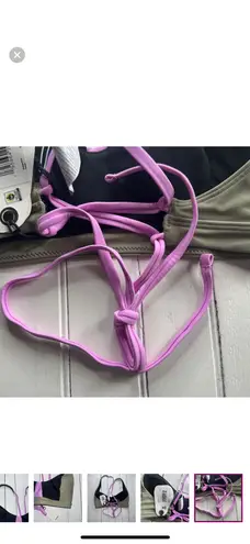 prAna Tulum Bikini Tops Black Color Block Size S