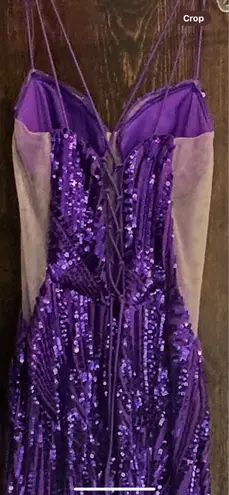 Brand New Amarra deep purple sequin gown Size 2