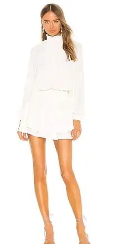 Krisa Long sleeve smocked mini turtleneck dress