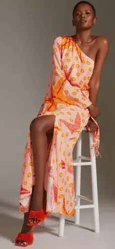 Farm Rio Farm x Anthropologie One-Shoulder Starfish Maxi Dress