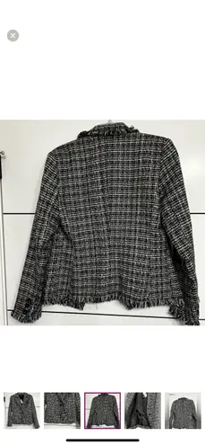 New York And Company Black and White Twill Blazer