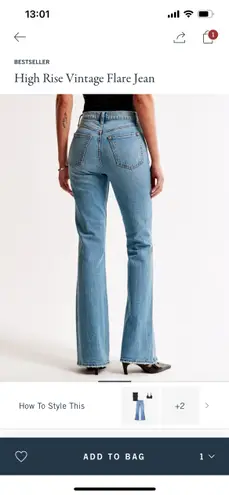 Abercrombie & Fitch  ultra high-rise vintage flare jeans