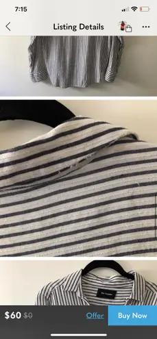 The Kooples Striped Lace Up Blouse