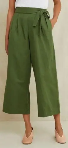 Amour Vert Frankie Femme Fete Pants Wide Leg Cropped Green Size Medium