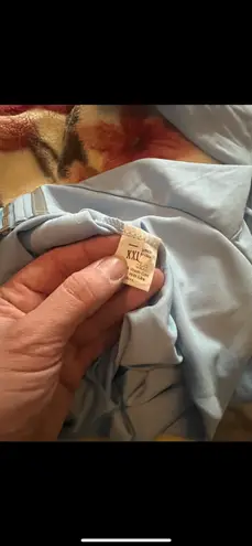 1X Baby Blue Zip Up Polyester Sweat Suit Size L