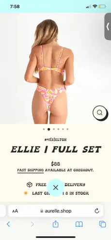 Aurelle Swim NWT Aurelle Bikini Set: Multi Colored