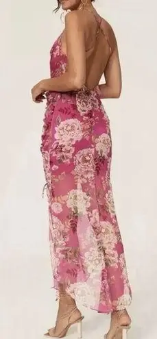 Sau Lee 10 Freida Silk Pink Floral Dress Party Wedding Event Summer Vacation