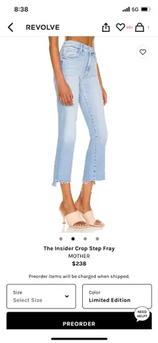 MOTHER Denim Mother Insider Crop Step Fray Jeans 