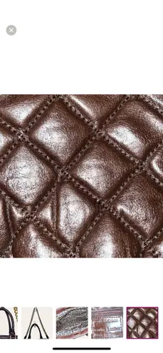 Dimoni Bag Brown Diamond Quilted Leather