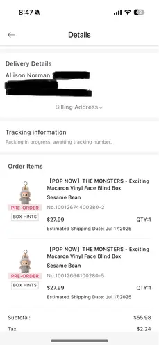 The Monsters Labubu Gray