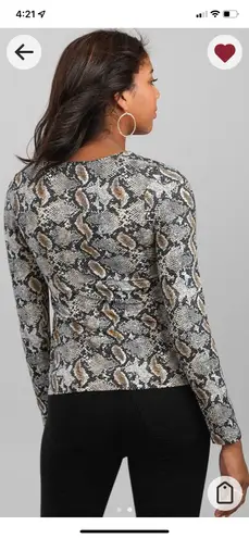 BKE Snake Print Top