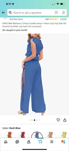 Viral Amazon Two Piece Jumpsuit Blue Size L