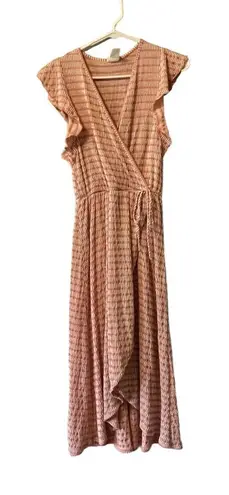 Caution to the Wind Dress Size Small Boho Wrap Peasant Cottagecore Stretchy