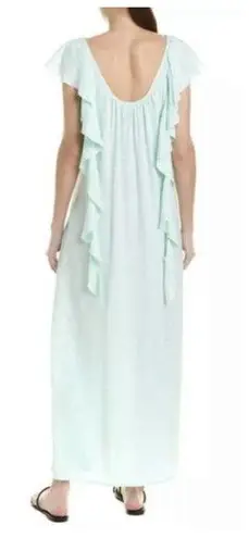 Zadig & Voltaire Reen Jacquard Leo Mint Ruffled Maxi Dress Size M New