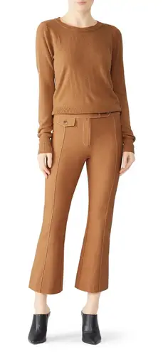 Derek Lam 10 Crosby Camel Cropped Flare Trousers