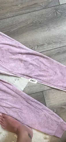 Full Tilt Pink Velour Jogger Sweatpants