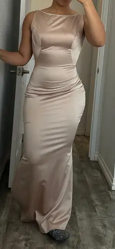 Handmade Maxi Mermaid Formal Dress Nude Pink