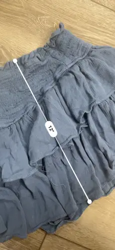 Mustard Seed Blue Ruffle Tiered Mini Skort - Image 4