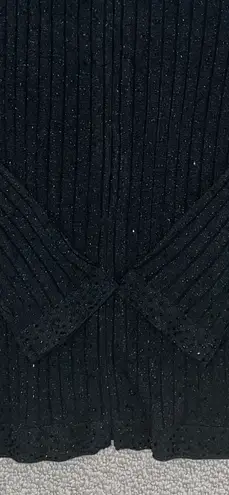 Charter Club black sparkle sweater cardigan.