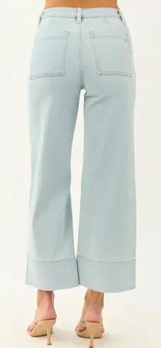 Mica Denim Light Wash Wide Leg Stretch Jeans High Rise Soft Stretchy 29 Blue