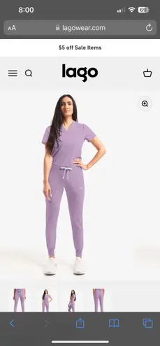 Lago Scrubs Purple Size M