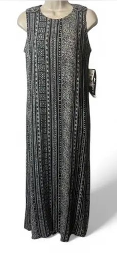 Y2K Patterned Maxi Dress Black Size 8P