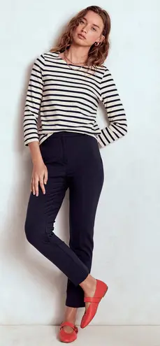 Boden USA Boden NEW Highgate Slim Ankle Ponte Knit Trouser Pants Navy 12