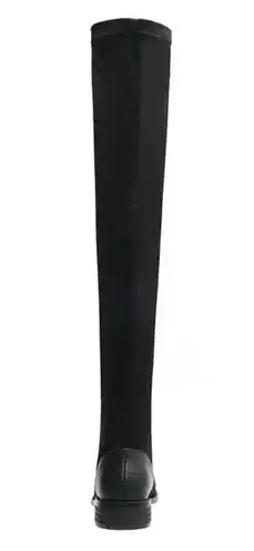 Genuine leather faux suede over the knee High shaft boots winter shoes combat boots Black Size 6