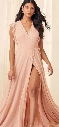 NWT lulus Blush Wrap Maxi Dress. Pink